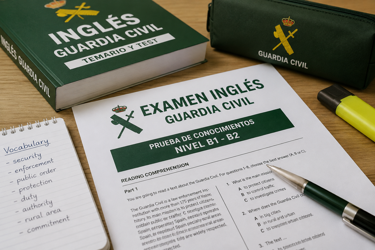examen ingles guardia civil